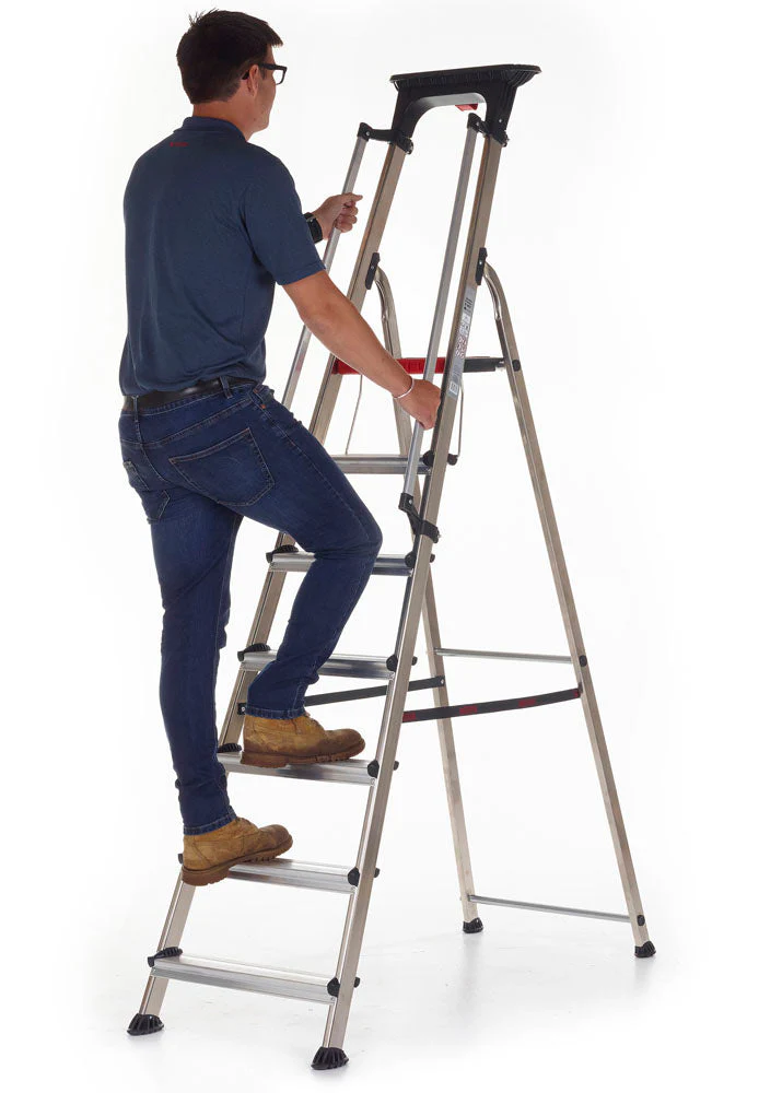 Double Decker Aluminium Stepladder with Tool Tray - Image 8