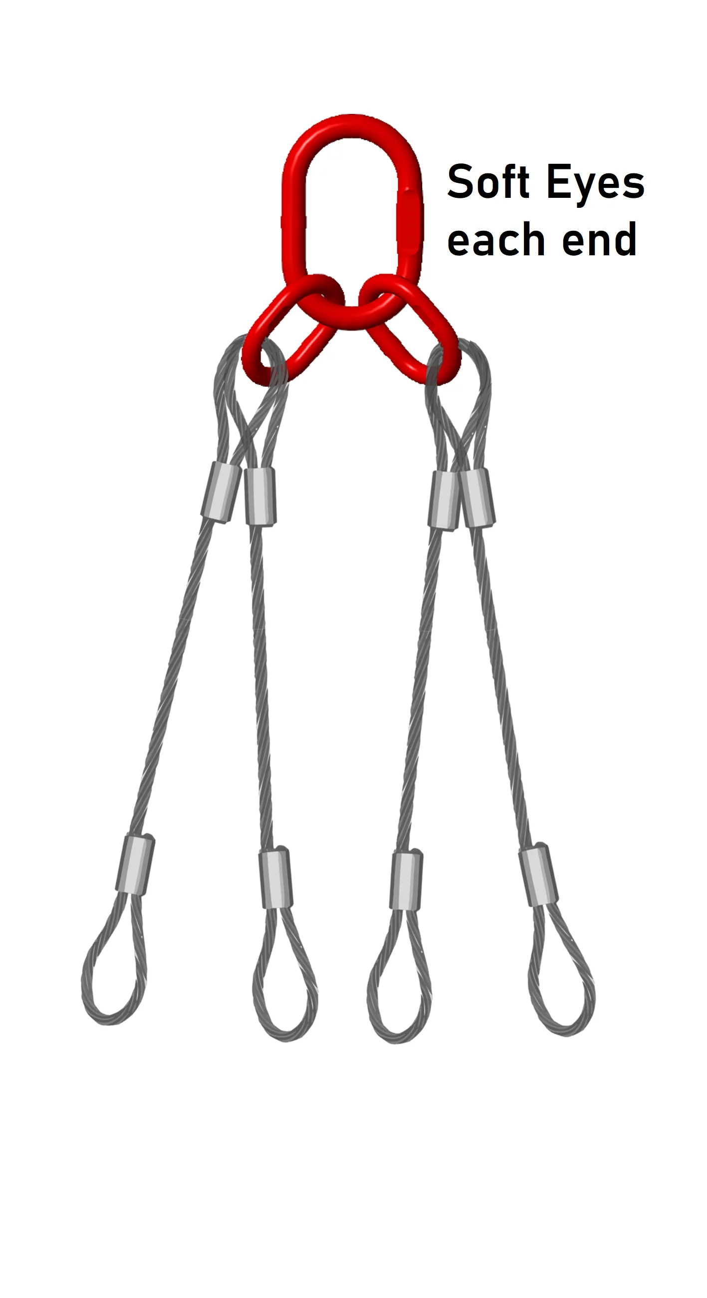 Four Leg 10mm Wire Rope Sling 2.6 Tonne - Image 3