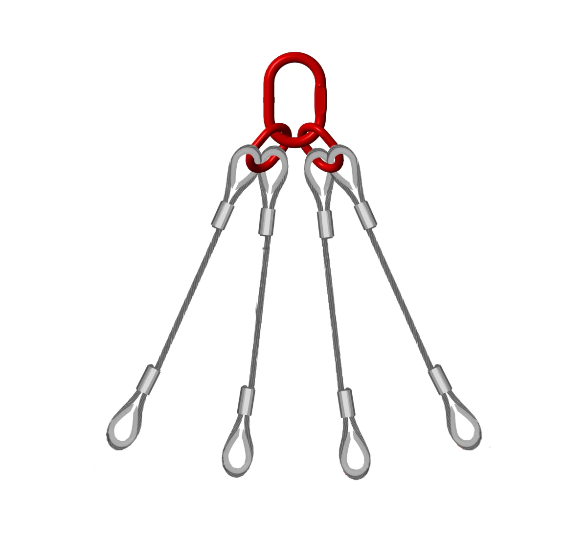 Four Leg 12mm Wire Rope Sling 3.8 Tonne