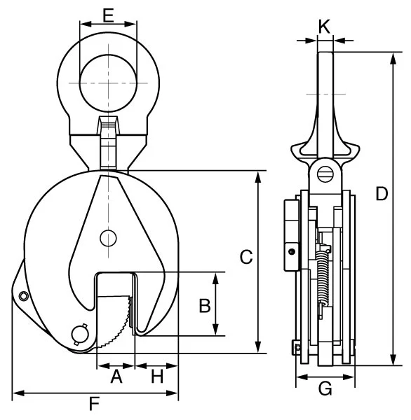 GT Hinged VPC Vertical Plate Clamp - Image 2