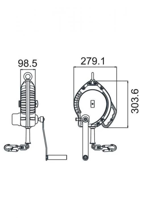 Olympe Wire Rope Fall Arrest Block with Integrated Recovery System 20m - Image 2