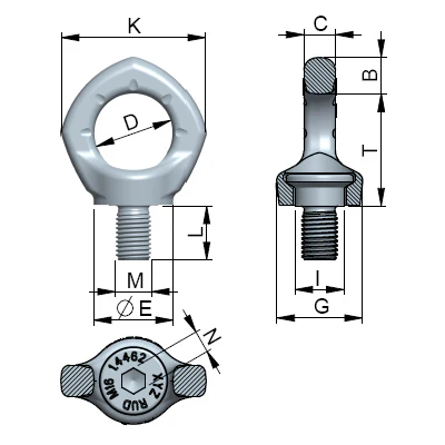 RUD INOX-STAR, Metric Thread Stainless Steel Eyebolt - Image 2