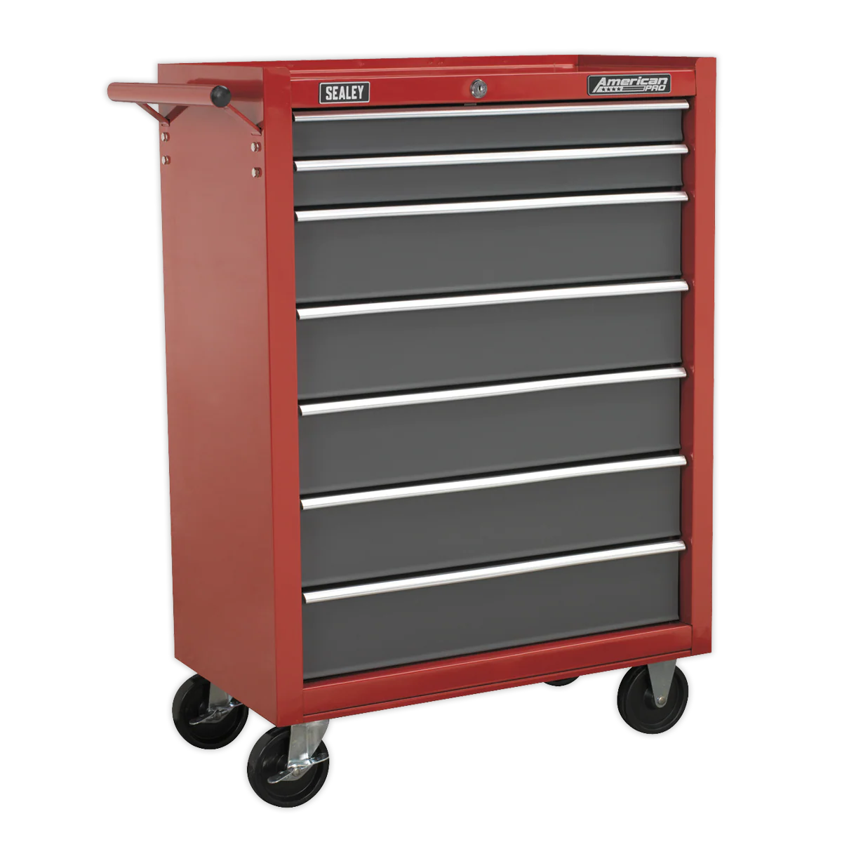 Sealey American PRO® Rollcab 7 Drawer - Red/Grey