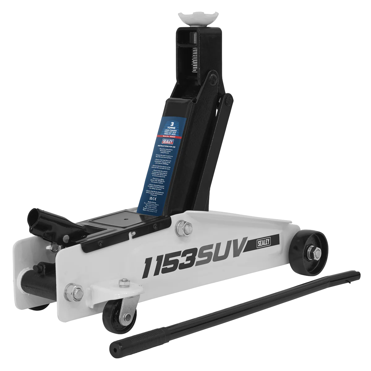 Sealey Long Reach High Lift SUV Trolley Jack 3 Tonne