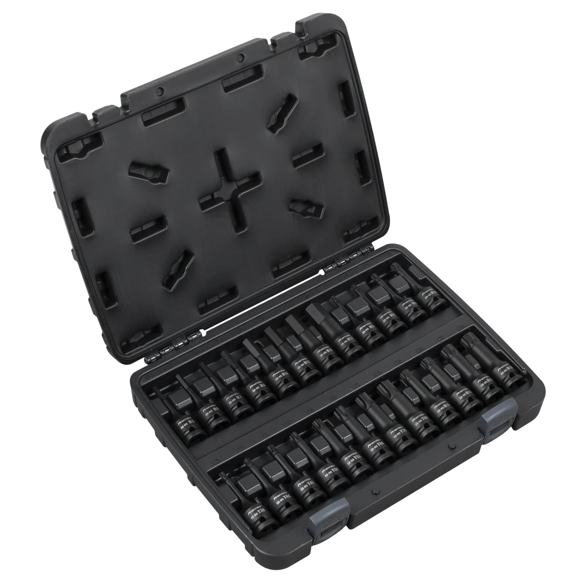 Sealey Premier Hex/TRX-Star*/Spline Impact Socket Bit Set 1/2"Sq Drive 24pc