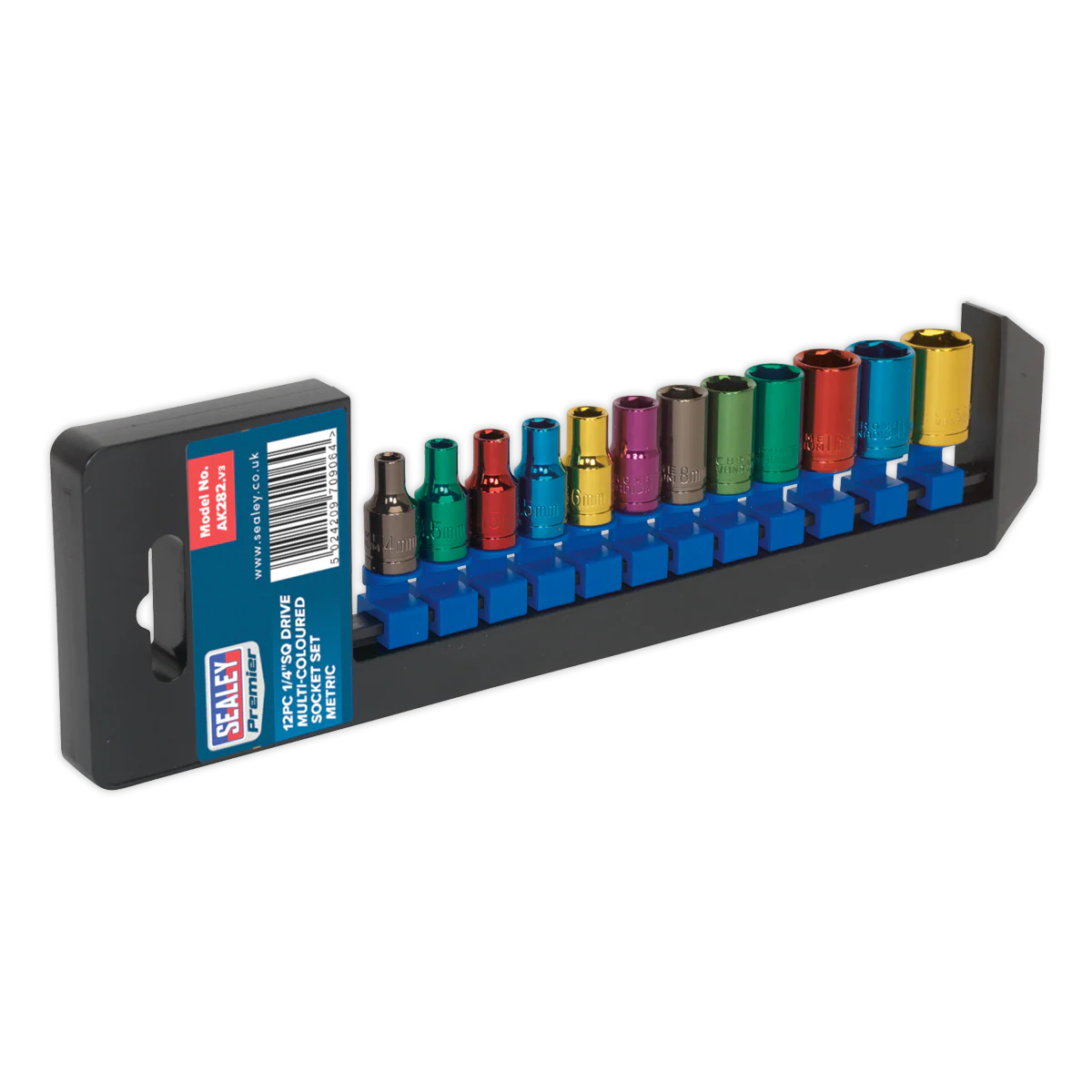 Sealey Premier Multi-Coloured Socket Set 1/4"Sq Drive 12pc