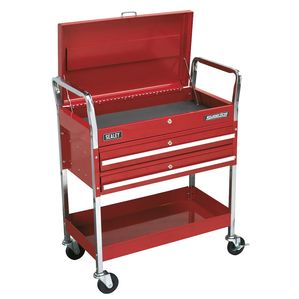 Sealey Superline PRO® Heavy-Duty Trolley with Lockable Top & 2 Drawers 2-Level