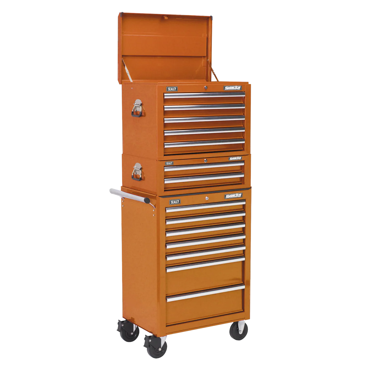 Sealey Superline PRO® Topchest, Mid-Box Tool Chest & Rollcab Combination 14 Drawer - Image 5