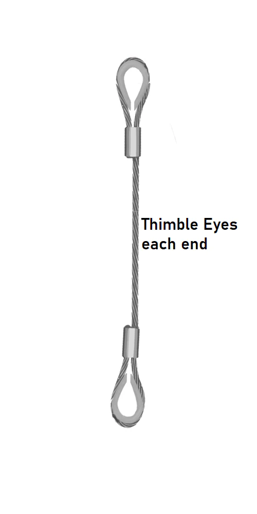 Single Leg 22mm Wire Rope Sling 6.2 Tonne - Image 3