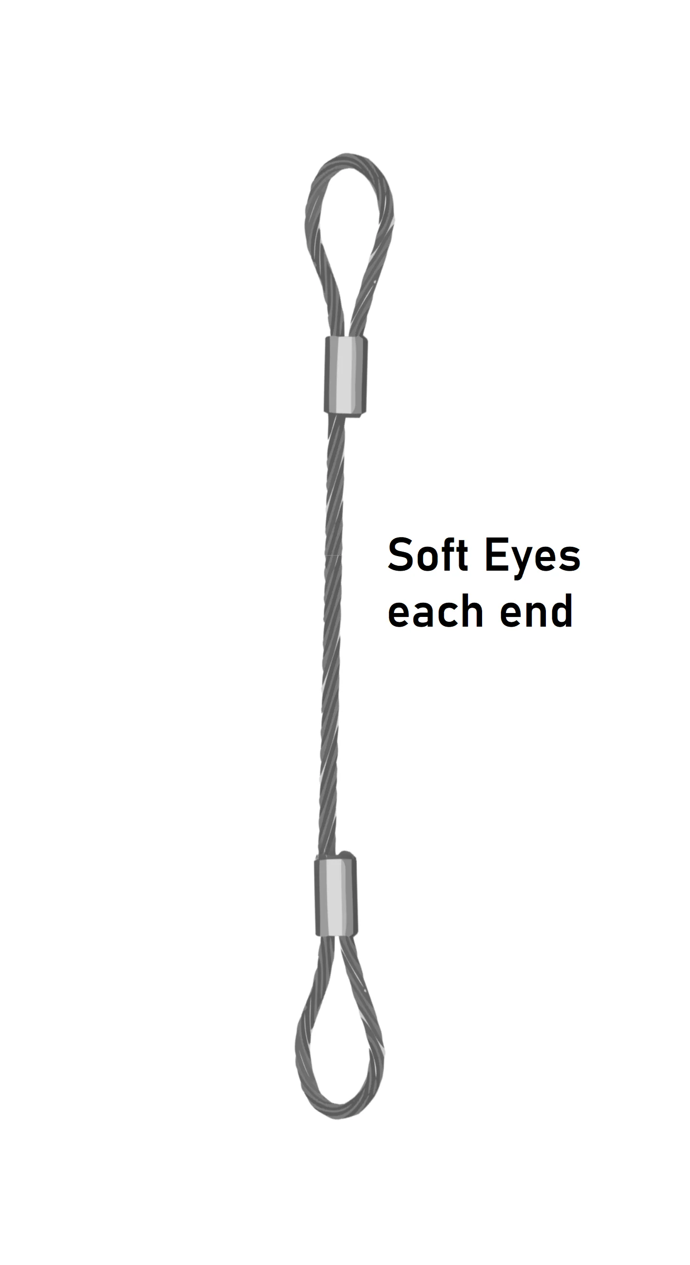 Single Leg 6mm Wire Rope Sling 0.4 Tonne - Image 3
