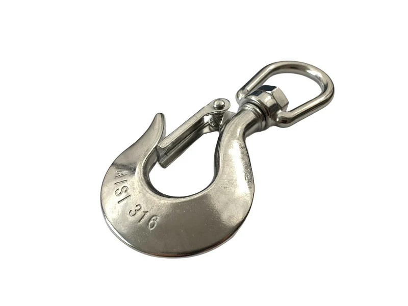 Stainless Steel Swivel Hook with Safety Catch - Image 3