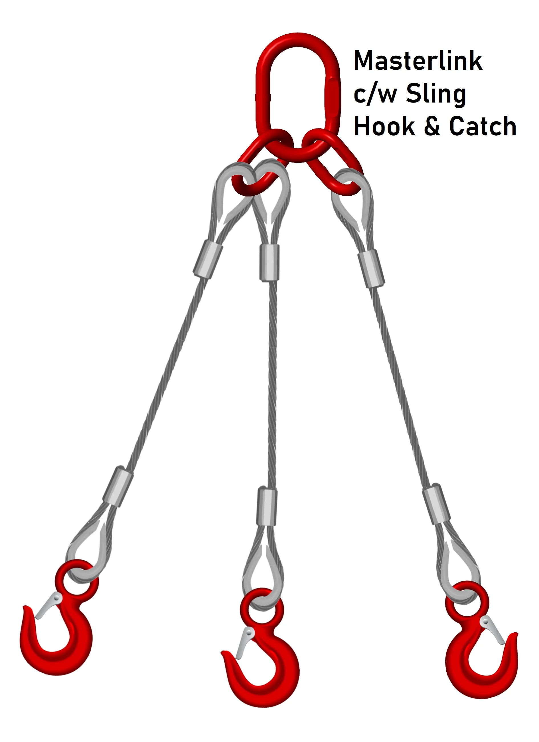 Three Leg 19mm Wire Rope Sling 9.7 Tonne - Image 4