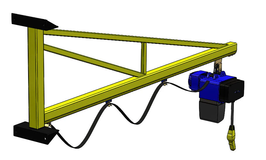 Wall-Mounted Over-Braced 125kg Jib Crane - Image 2