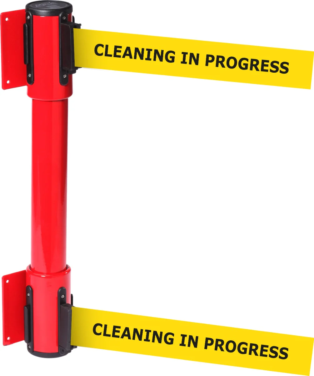 Wall Mounted Twin Belt Barriers - Messaged Belt - Image 7